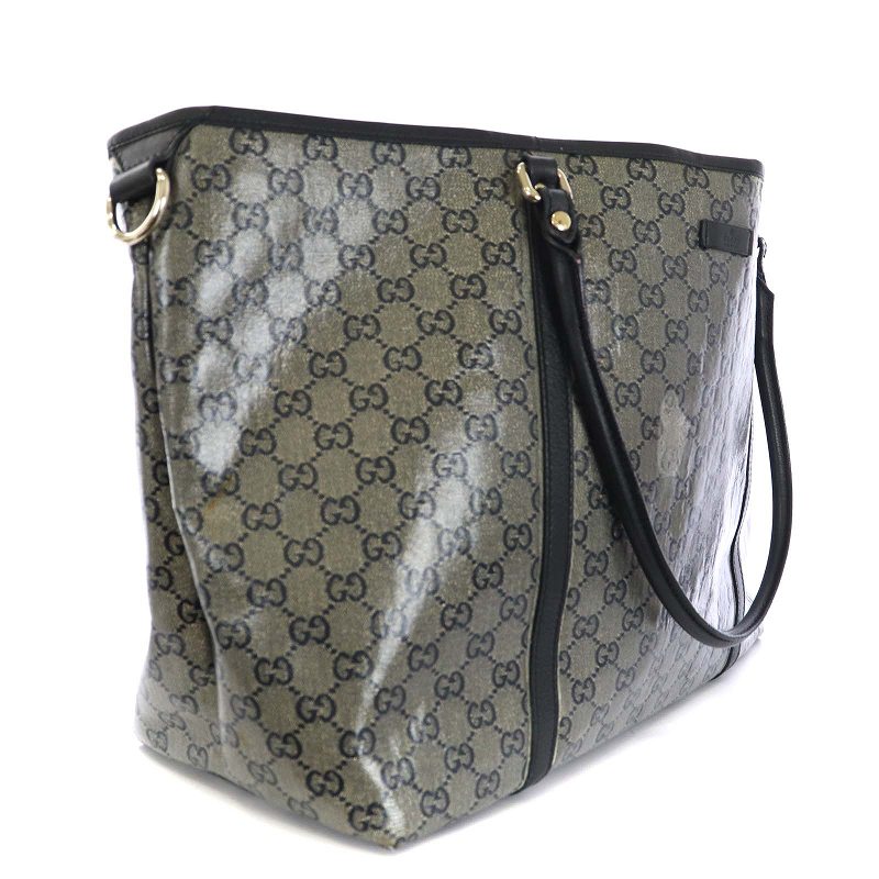 グッチ GUCCI GG柄 トートバッグ ショルダーバッグ グレー 197954 /TK  