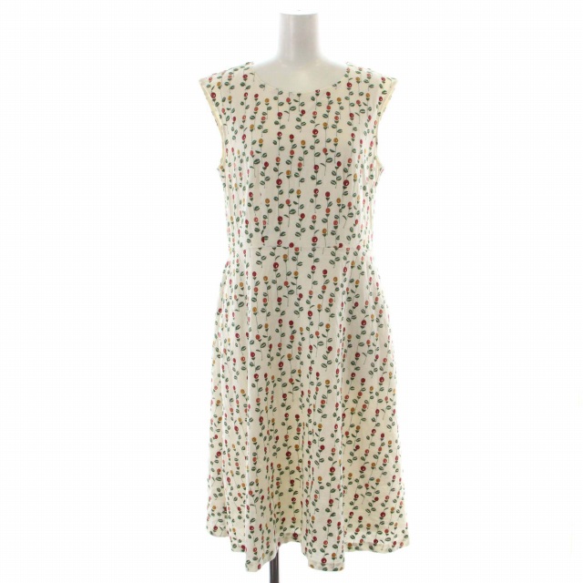 Jocomomola / ホコモモラ フラワー刺繍ワンピース スカラップフラワー