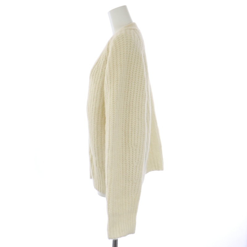 ミラオーウェン Mila Owen 21AW スコッチ釦アルパカ混畦ニット  