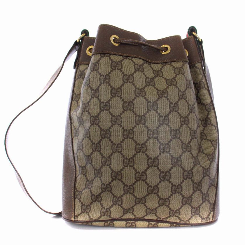グッチ GUCCI オールド ヴィンテージ GG柄 シェリーライン 巾着型  