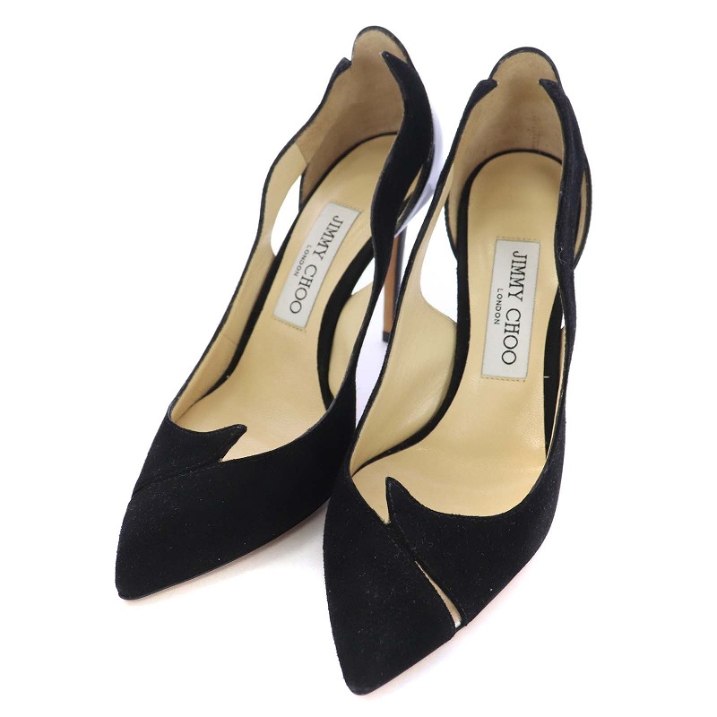 ジミーチュウ JIMMY CHOO パンプス スエード エナメル ポインテッド 