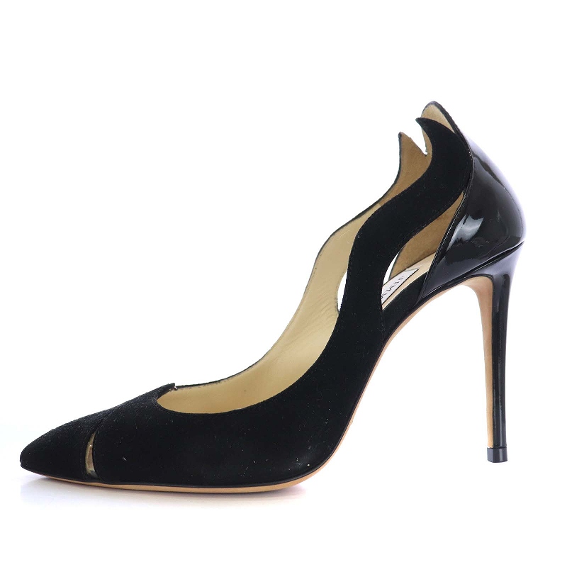 ジミーチュウ JIMMY CHOO パンプス スエード エナメル ポインテッド 