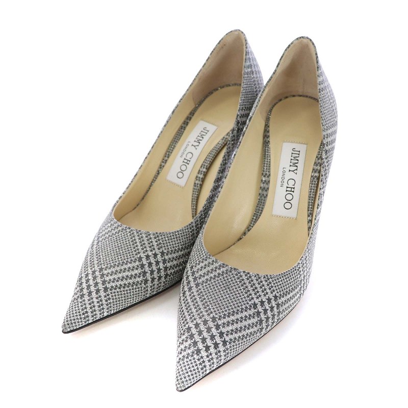 ジミーチュウ JIMMY CHOO LOVE85 パンプス ポインテッドトゥ チェック 