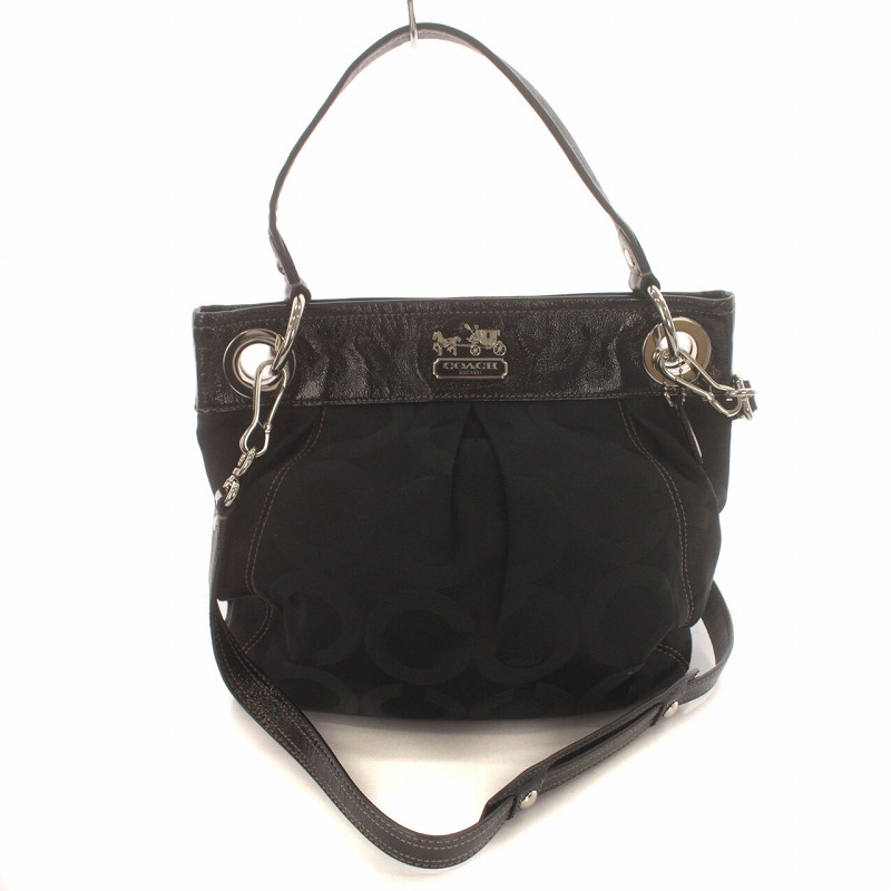 コーチ COACH オプアート ハンドバッグ ショルダーバッグ 2WAY 
