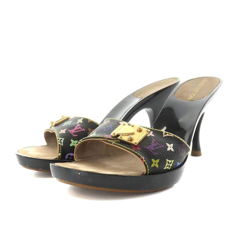 ルイヴィトン LOUIS VUITTON モノグラムマルチカラー ミュール ヒール 