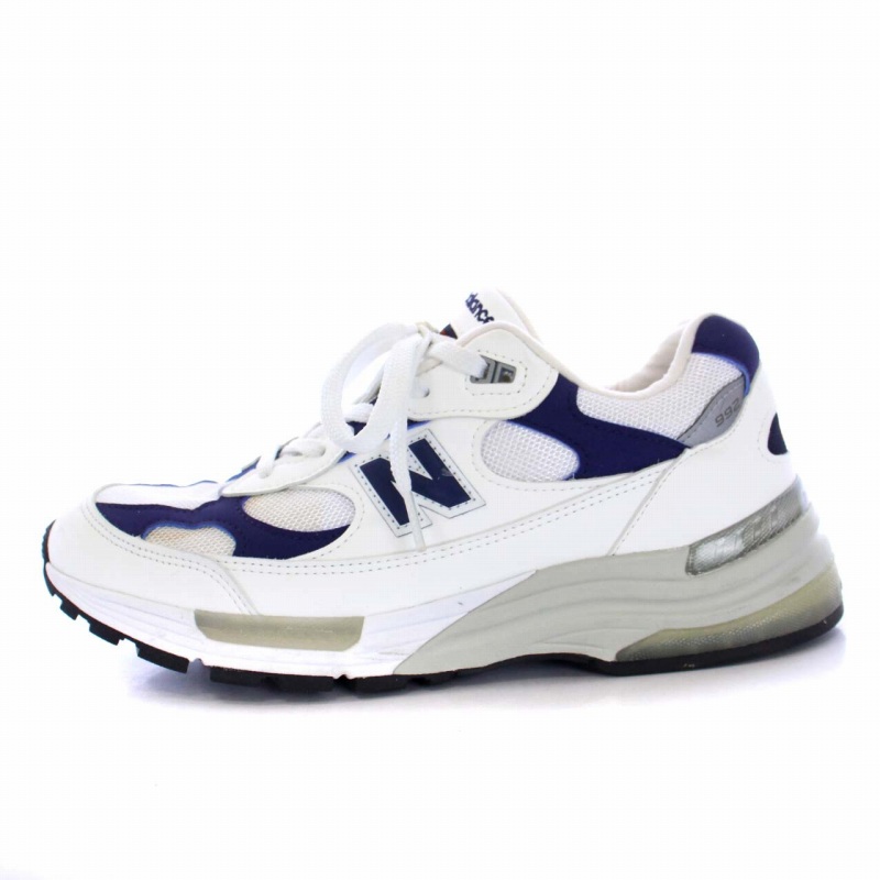 ニューバランス NEW BALANCE M992EC WHITE NAVY ローカットスニーカー 