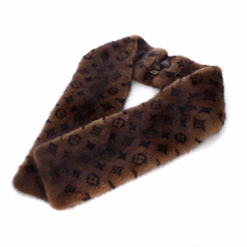 ルイヴィトン LOUIS VUITTON モノグラム ミンク エシャルプ ヴィゾン 