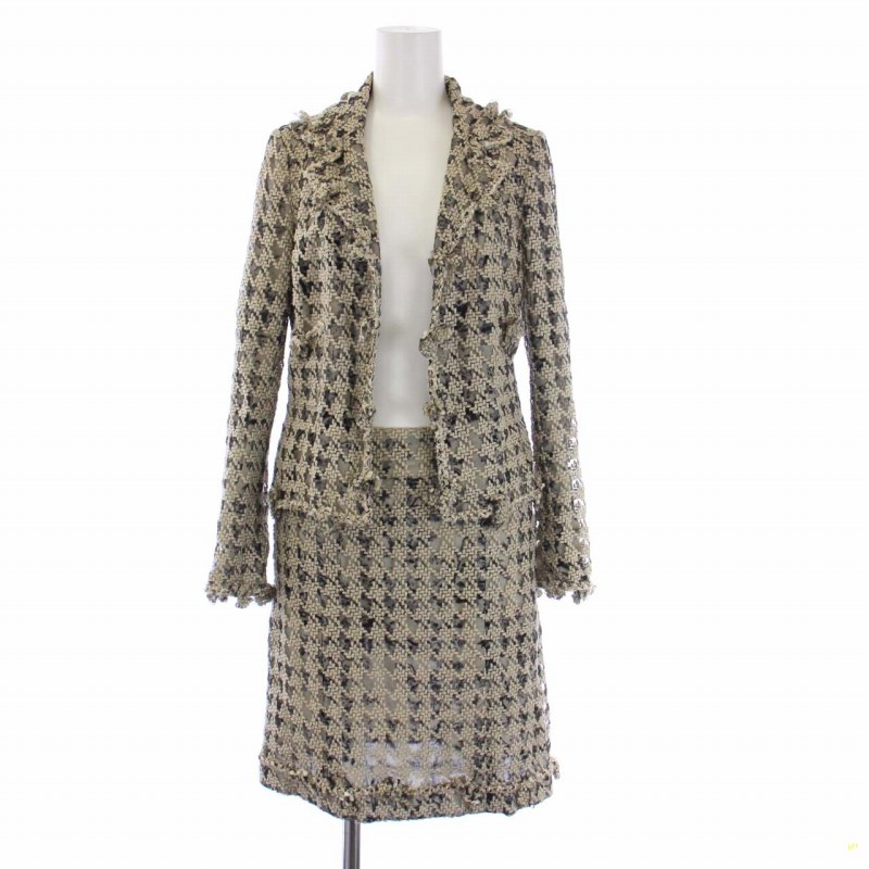 シャネル CHANEL 05C スーツ セットアップ 上下 テーラードジャケット  