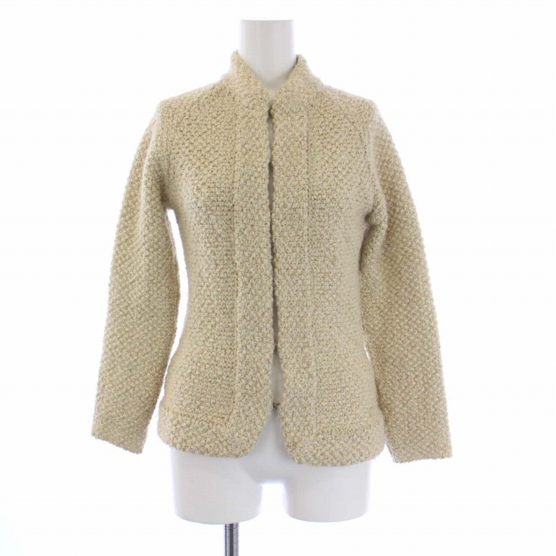 シャネル CHANEL 03A ニットカーディガン ハイネック 長袖 ラメ 38 S 
