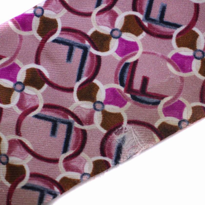美品　Fendi フェンディ　スカーフ　シルク　絹　ピンク　シフォン　モザイク 美品 Fendi フェンディ スカーフ シルク 絹 ピンク シフォン