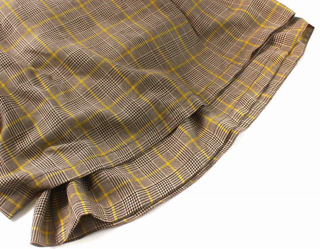 キャピタル kapital グレンチェックエプロンサロペット ワイド