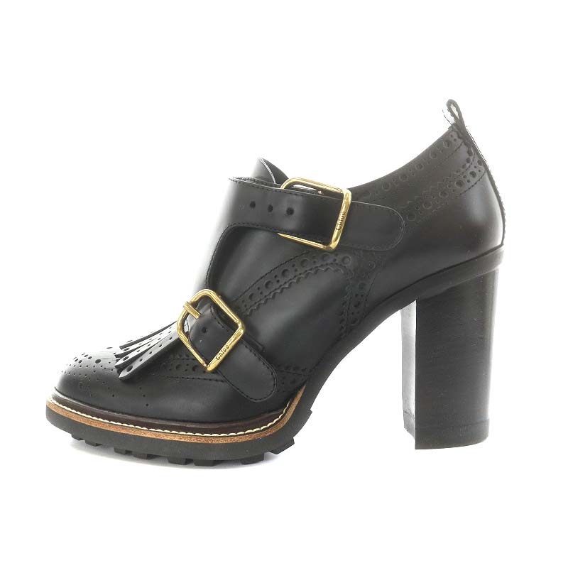 クロエ CHLOE 20AW ブーティー チャンキーヒール ウィングチップ  