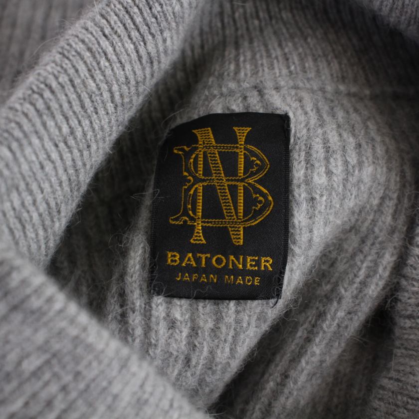 バトナー BATONER 22AW FINGER HALL BIG MOCK NECK ニット セーター 