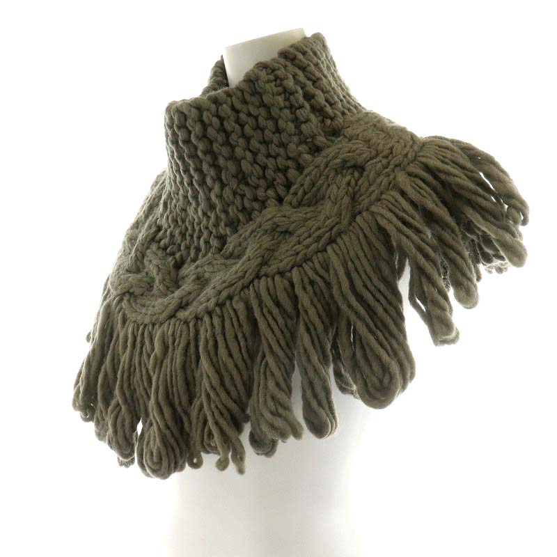 ハイク HYKE CABLE NECK WARMER ネックウォーマー フリンジ ウール