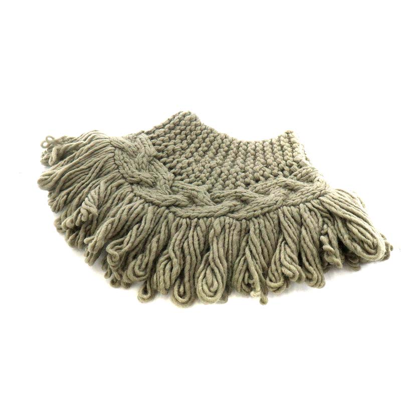 【美品】HYKE ハイク ネックウォーマー CABLE NECK WARMER ハイク HYKE CABLE NECK WARMER ネックウォーマー フリンジ