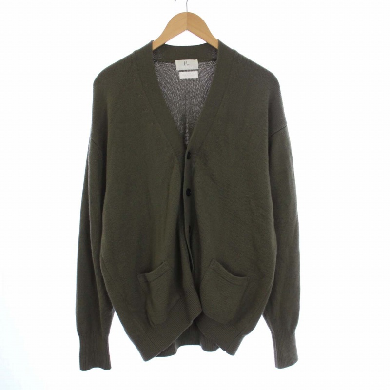 ヘリル HERILL GOLDENCASH CARDIGAN ニットカーディガン 長袖 Vネック  