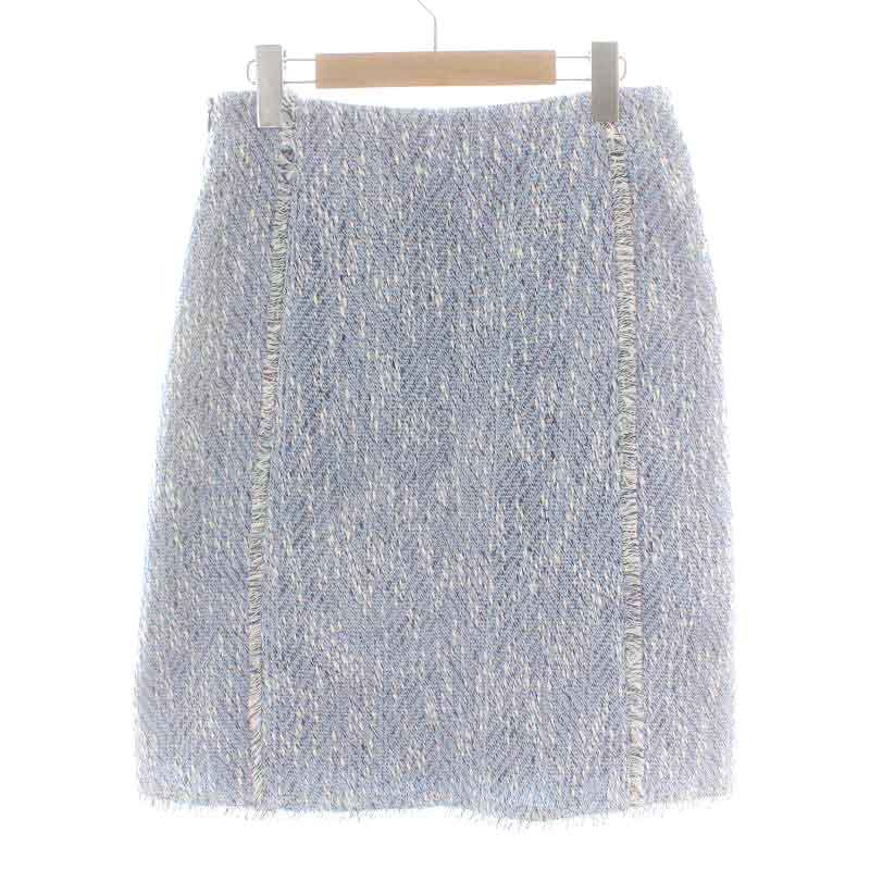 セオリー theory 22SS OCEAN TWEED FRINGE SKT スカート ひざ丈  