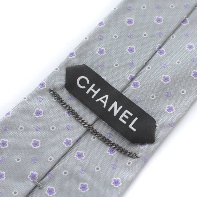 シャネル CHANEL ネクタイ レギュラータイ ココマーク 花 フラワー 