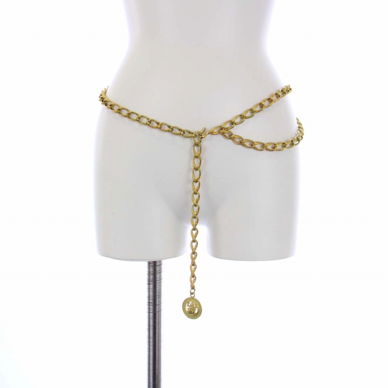 シャネル CHANEL 95P ヴィンテージ メダリオン チェーンベルト 