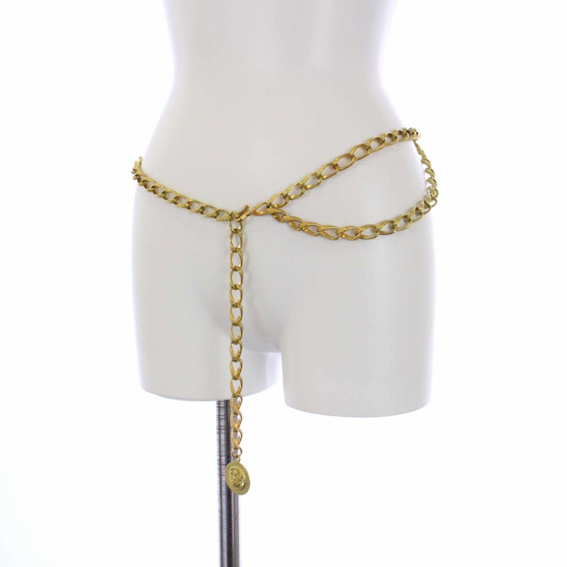 シャネル CHANEL 95P ヴィンテージ メダリオン チェーンベルト 