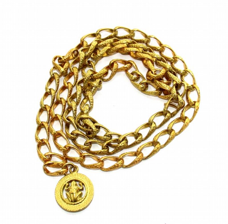 シャネル CHANEL 95P ヴィンテージ メダリオン チェーンベルト 
