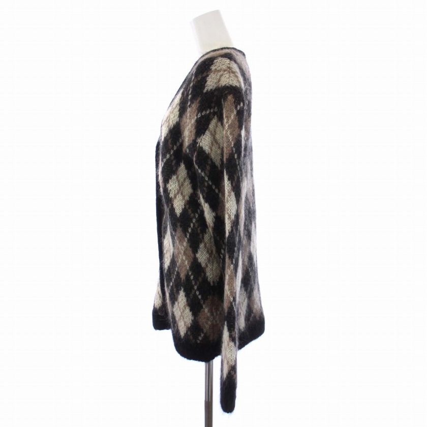 バトナー BATONER ROKU 6 BEAUTY&YOUTH 別注 モヘアアーガイルニット  