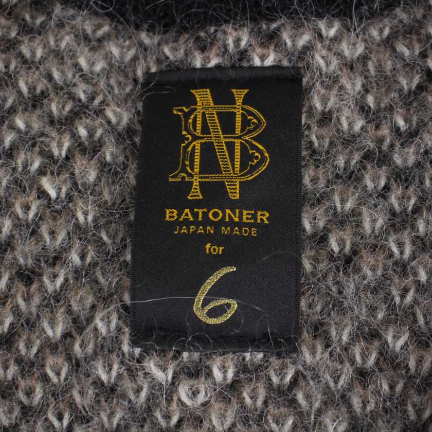 バトナー BATONER ROKU 6 BEAUTY&YOUTH 別注 モヘアアーガイルニット  