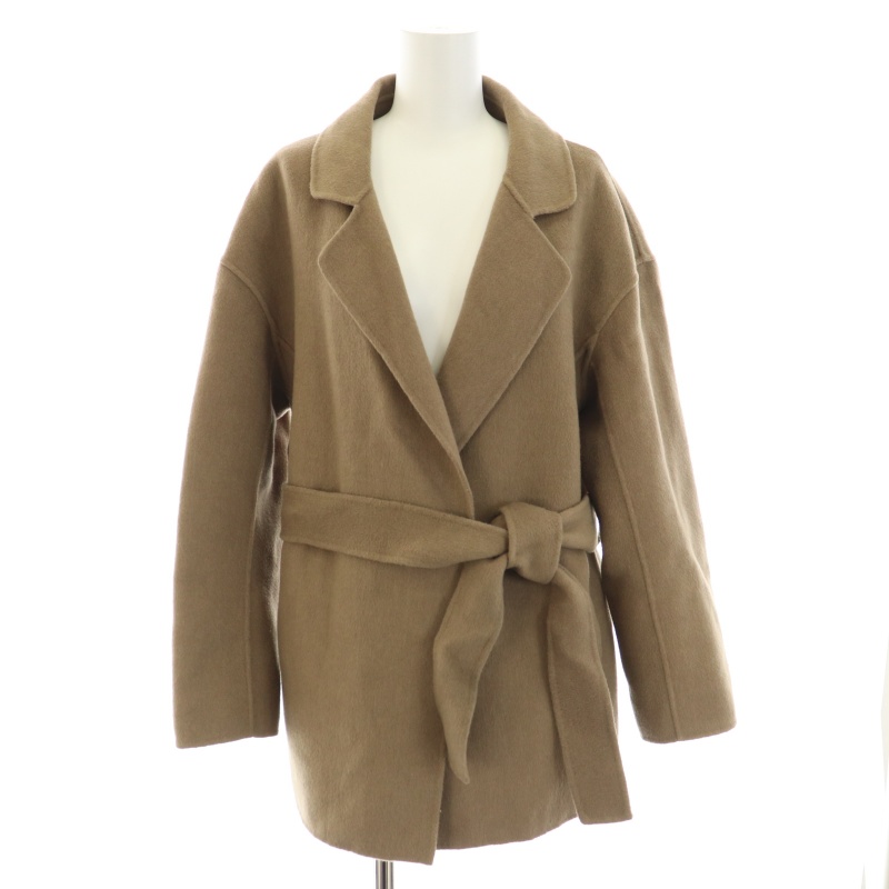 snidel 折りたたま ウエストマークウールコート 