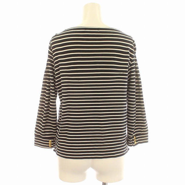 【グリーンレーベルリラクシング】ボーダーカットソー 九分袖 袖 レーヨン 古着 グリーンレーベルリラクシング】ボーダーカットソー 九分袖 袖