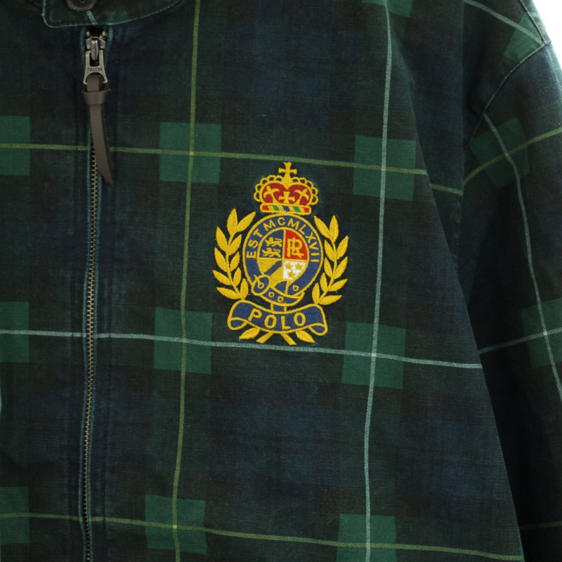 POLObyRalphLauren 刺繍ロゴ　裏起毛チェック　スイングトップ ポロ ラルフローレン POLO RALPH LAUREN チェックスイングトップ