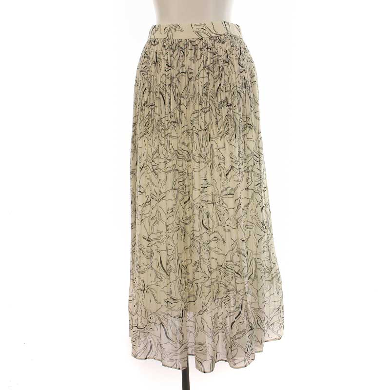 フレイアイディー FRAY I.D シフォンプリントスカート プリーツ ロング  