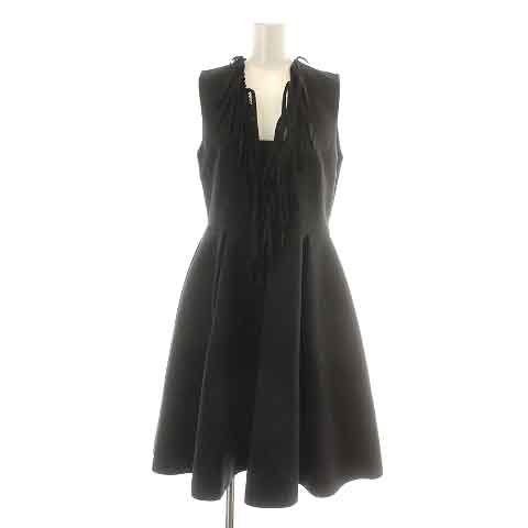 エムエスジーエム MSGM ワンピース ひざ丈 フレア ノースリーブ V