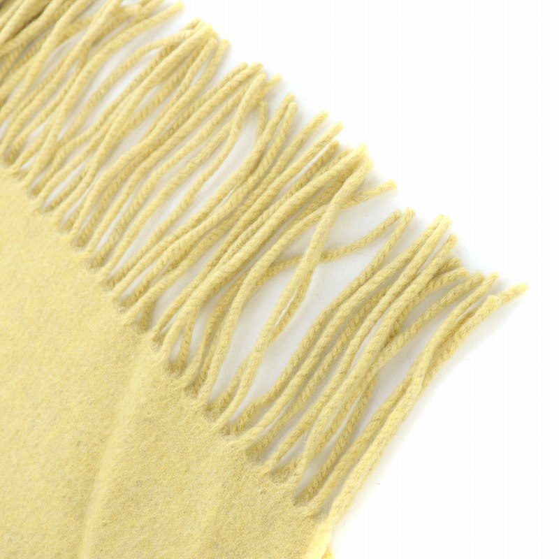 クロエ CHLOE マフラー ストール フリンジ ロゴ 黄色 イエロー □OH  