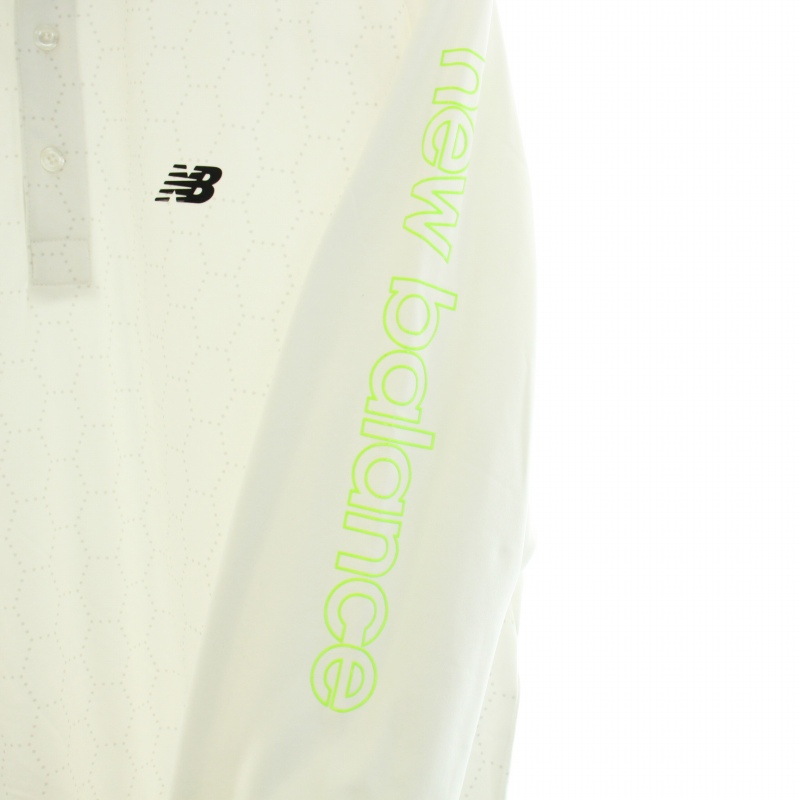 New Balance Golf メンズ 長袖ゴルフポロ (ヘキサゴンプリント） ニューバランス NEW BALANCE ゴルフ ポロシャツ 長袖 ヘキサゴン