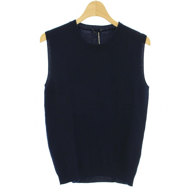 未使用品 クルチアーニ cruciani カシミヤ ベスト ニット 44 S 紺 