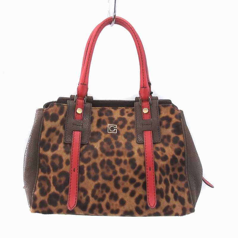 未使用品 ゲラルディーニ GHERARDINI ハンドバッグ レオパード ヒョウ 