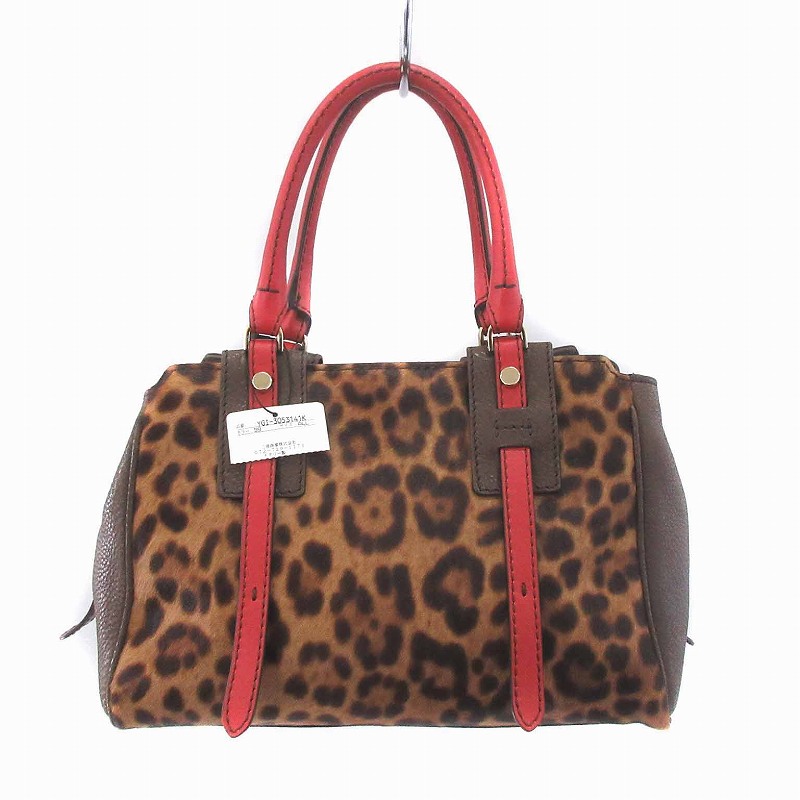 未使用品 ゲラルディーニ GHERARDINI ハンドバッグ レオパード ヒョウ 
