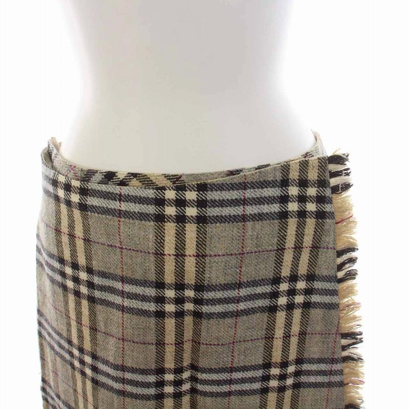 BURBERRY LONDON バーバリーロンドン 巻きスカート ひざ丈