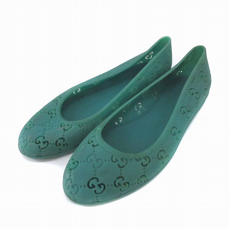 GUCCI ラバーシューズ GUCCI フラット ラバーシューズ サイズ36 黒