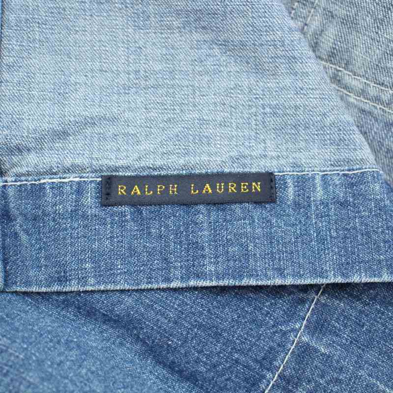 ラルフローレン RALPH LAUREN エプロン デニム ロゴ刺繍 ワン