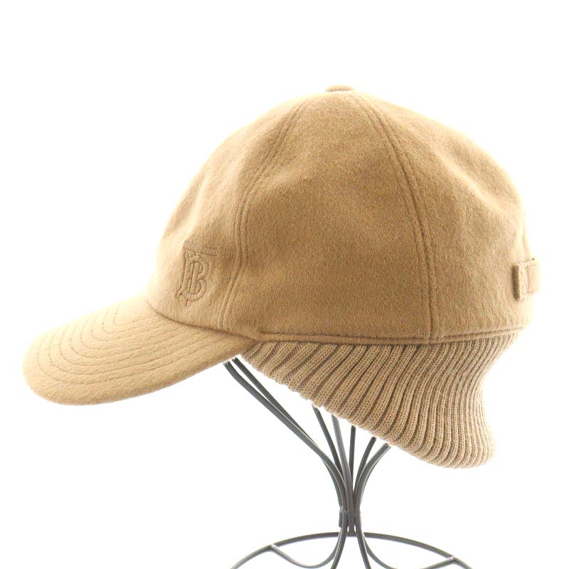 バーバリー TBロゴ キャップ ベージュ バーバリー BURBERRY TBロゴ キャップ 帽子 ウール カシミヤ