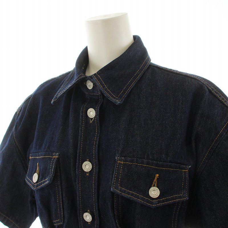 マウジー moussy 21SS SHORT SLEEVE DENIM MINI DRESS デニム