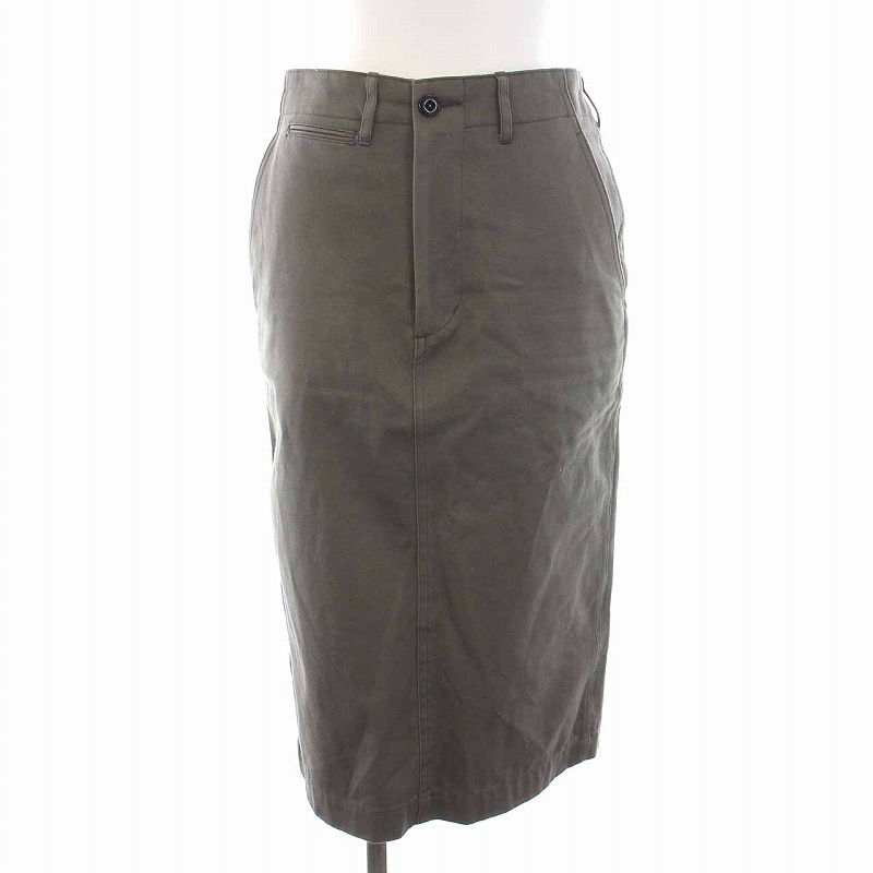 ハイク HYKE タイトスカート ひざ丈 コットン 1 S グレー /YM  