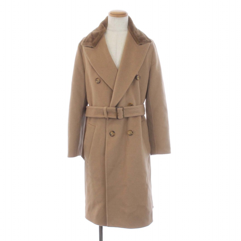 ルイヴィトン LOUIS VUITTON 12AW キャメルファー チェスターコート 
