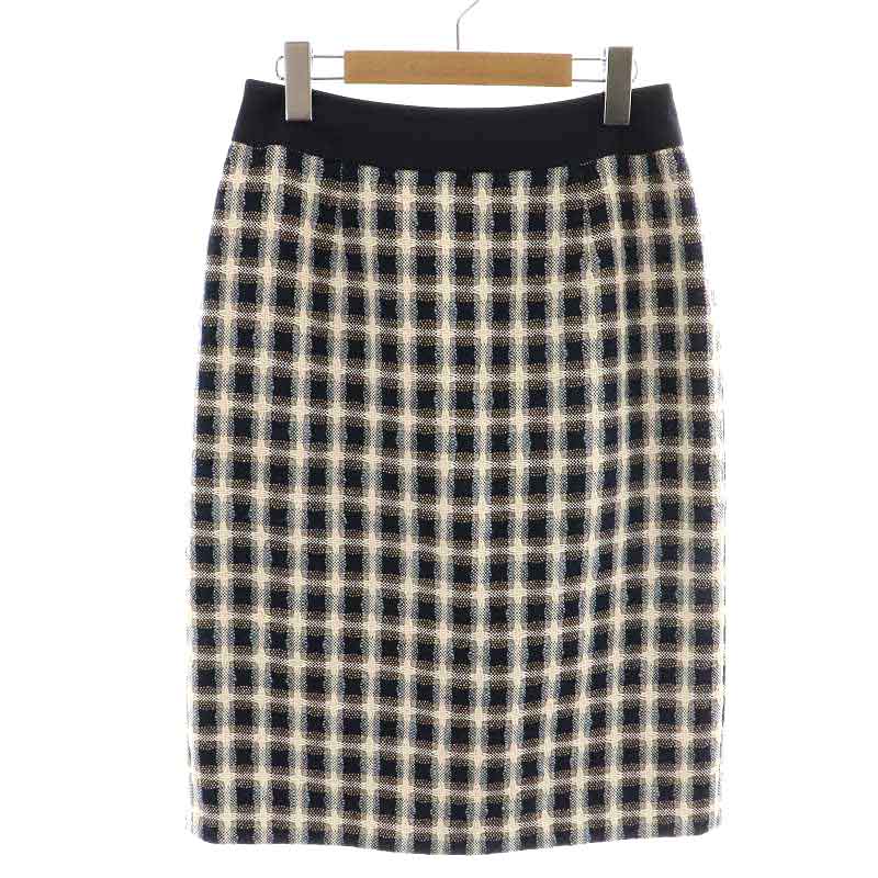 ポールスチュアート PAUL STUART タイトスカート ひざ丈 チェック  
