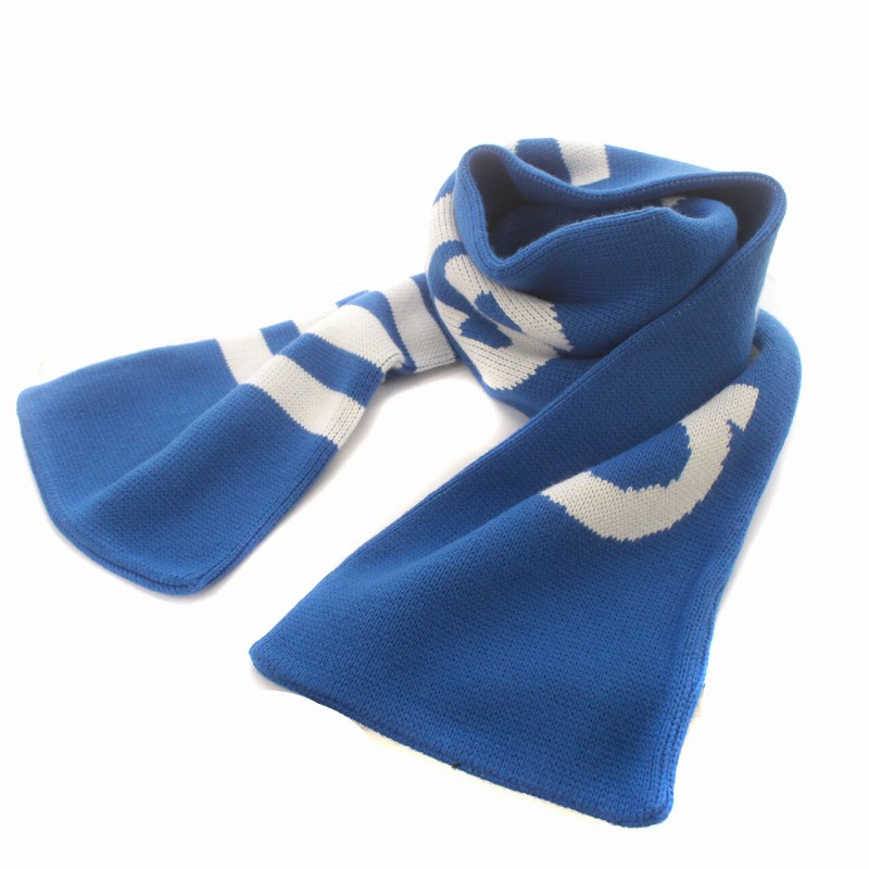 アディダスオリジナルス adidas originals マフラー ロゴ 青 ブルー 白