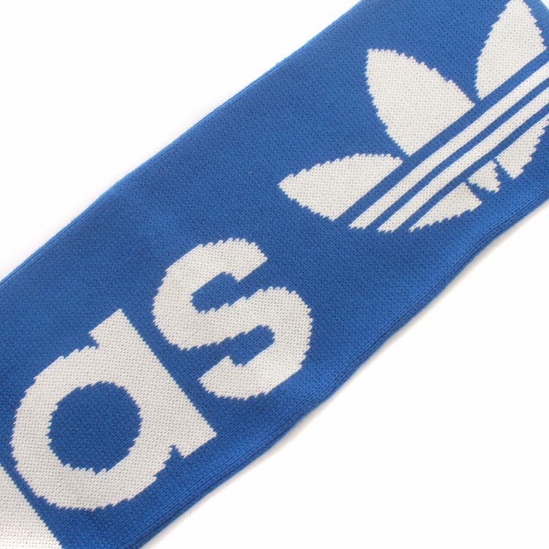アディダスオリジナルス adidas originals マフラー ロゴ 青 ブルー 白