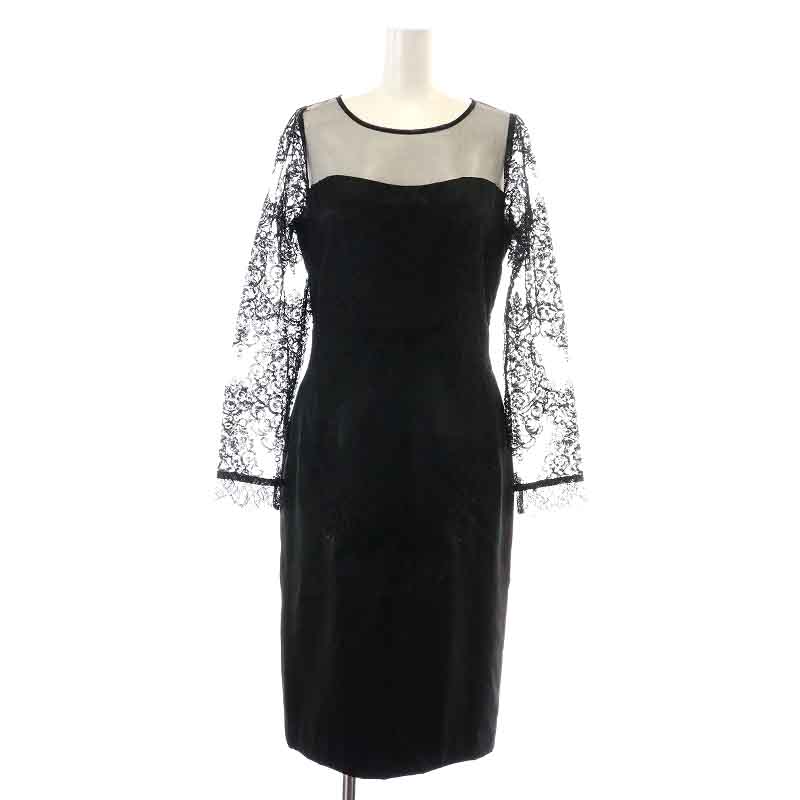 新品】ungaroウンガロ よ ブラックフォーマルワンピース38～40号☆日本製 