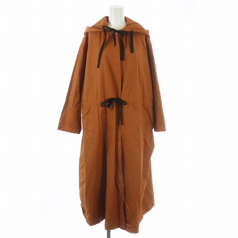 クラネ CLANE オーバーロングモッズコート フード ギャザー リボン F  