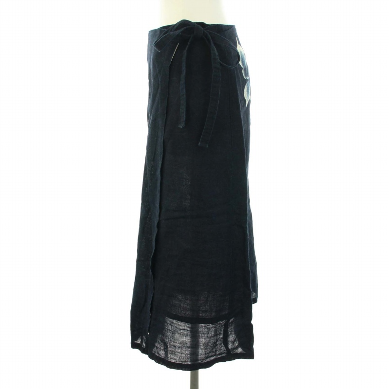 パラスパレスコットンスカート パラスパレス ロングスカート インディゴ染め 花柄 水玉 藍染 0